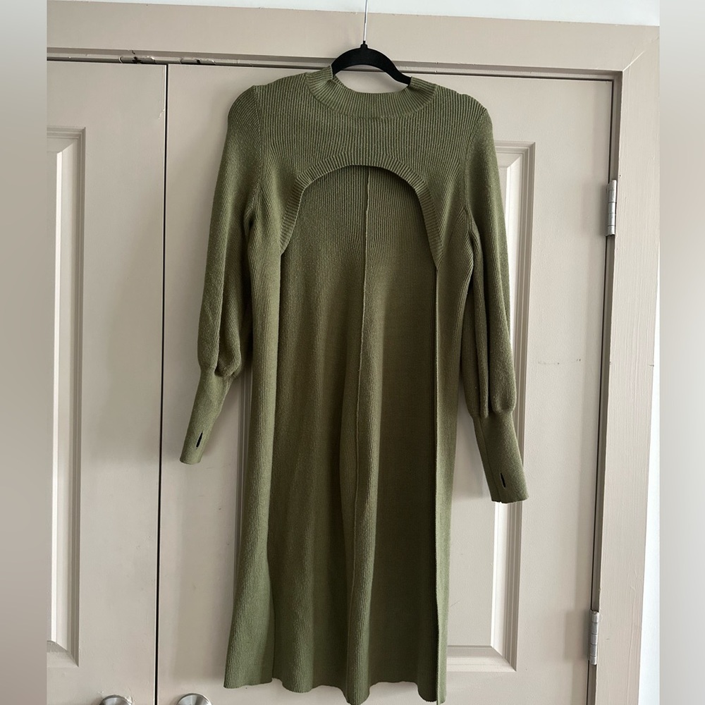 Super Gorgeous Olive Green Sweater! Unique!!!